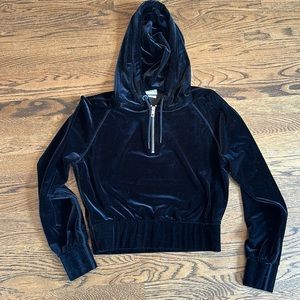 Rag & Bone Cropped Velvet Hoodie